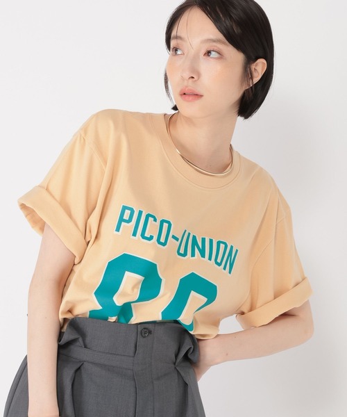 studio CLIP(スタディオクリップ)の「【daily CLIP】BIGナンバリングT(Tシャツ/カットソー・レディース・ベージュ/ネイビー/ホワイト・FREE)」の5枚目の写真