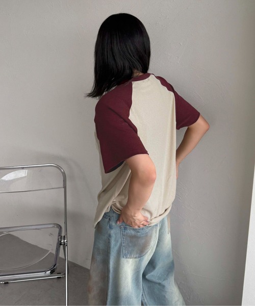sedacle(セダクル)の「スラブシアーIラブTEE(Tシャツ/カットソー・レディース・ブラック/ボルドー・SMALL/MEDIUM/LARGE)」の13枚目の写真