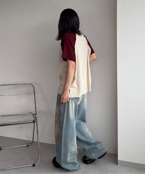 sedacle(セダクル)の「スラブシアーIラブTEE(Tシャツ/カットソー・レディース・ブラック/ボルドー・SMALL/MEDIUM/LARGE)」の16枚目の写真