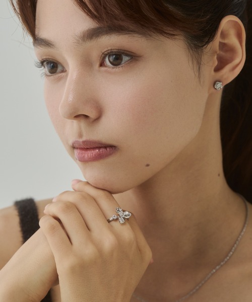 ciite'(シーテ)の「リーフ ビジューリング(リング・レディース・ゴールド/シルバー・FREE)」の2枚目の写真