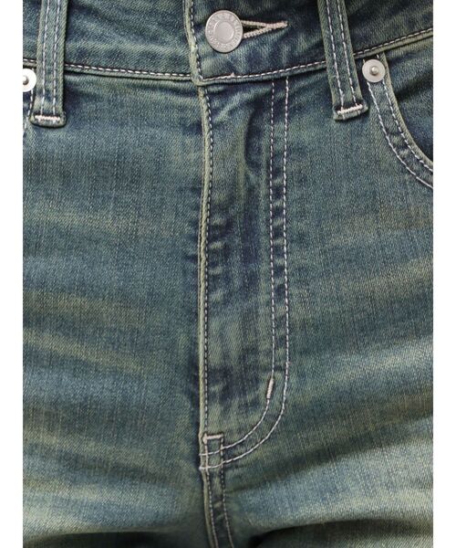 EVRIS（エヴリス）の「ヴィンテージライクストレッチフレアデニムパンツ（デニムパンツ・レディース・ブラック/インディゴブルー・SMALL/MEDIUM/X-SMALL）」の5枚目の写真