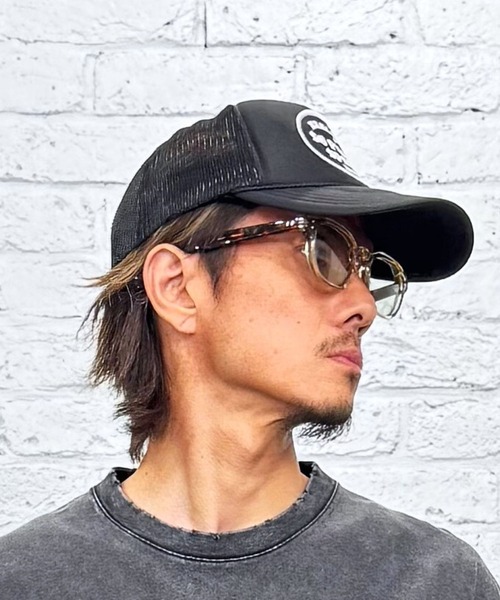 MSML（エムエスエムエル）の「MESH CAP（キャップ・メンズ・ブラック×ホワイト/ブラック×ゴールド/ブラック・ONE SIZE）」の15枚目の写真