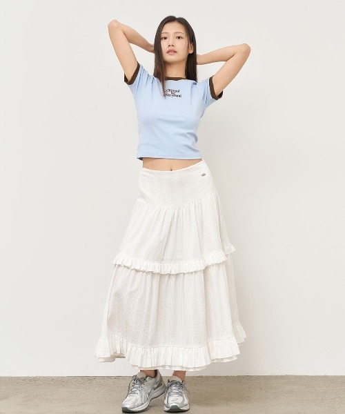 GENERAL IDEA(ジェネラルアイデア)の「GENERAL IDEA/ジェネラルアイディア raglan crop ringer t-shirts Tシャツ(Tシャツ/カットソー・レディース・ブラック/ブルー/イエロー・S/M/L)」の18枚目の写真