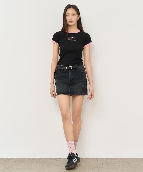 GENERAL IDEA(ジェネラルアイデア)の「GENERAL IDEA/ジェネラルアイディア raglan crop ringer t-shirts Tシャツ(Tシャツ/カットソー・レディース・ブラック/ブルー/イエロー・S/M/L)」の9枚目の写真
