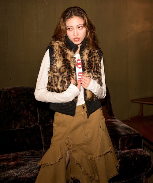 マルチWAYスタンドカラーFauxファーベスト（その他アウター