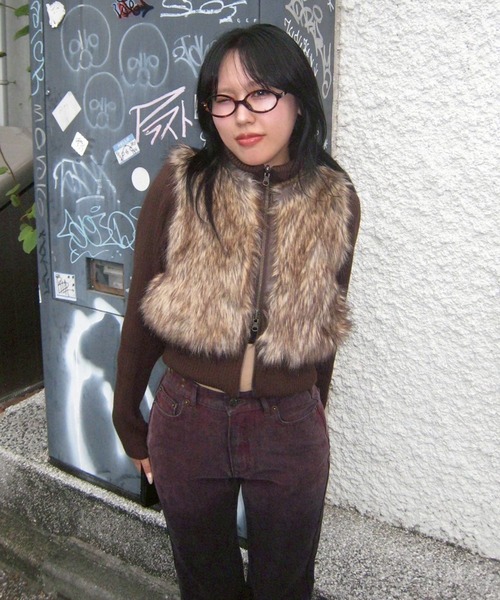 【ACLENT】2025AW マルチWAYスタンドカラーFaux ファーベスト マルチWAYスタンドカラーFauxファーベスト｜ACLENT（アクレント）