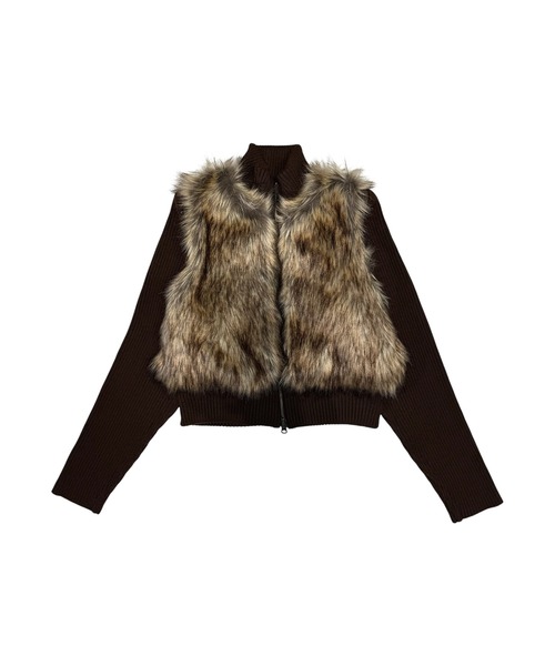 ACLENT（アクレント）の「マルチWAYスタンドカラーFauxファーベスト