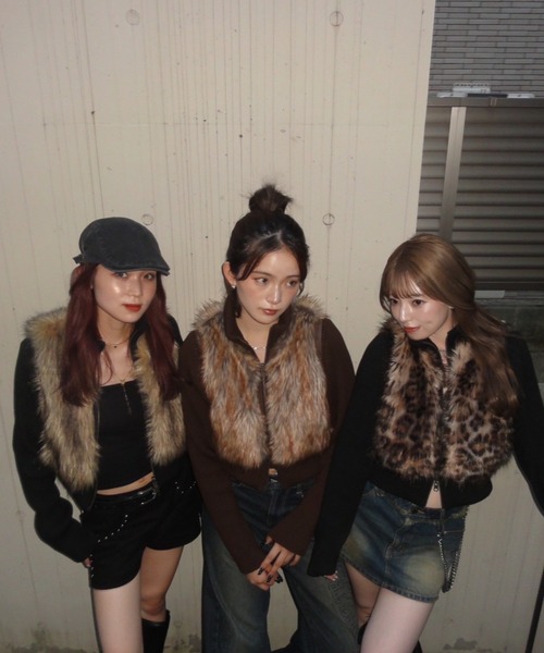 ACLENT（アクレント）の「マルチWAYスタンドカラーFauxファーベスト