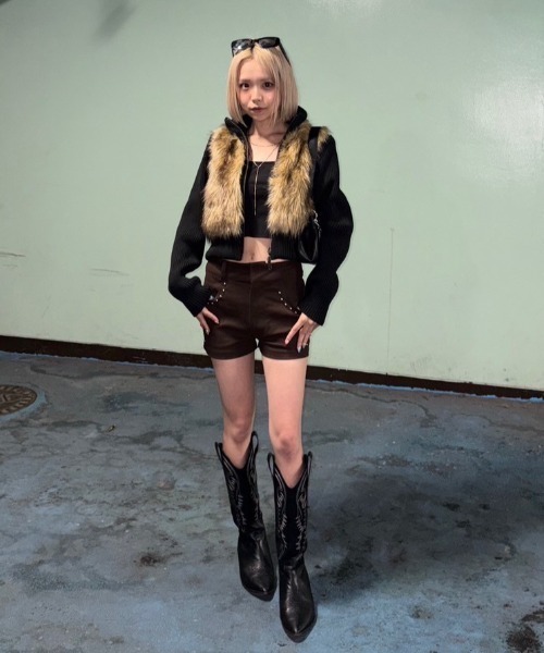 【ACLENT】2025AW マルチWAYスタンドカラーFaux ファーベスト マルチWAYスタンドカラーFauxファーベスト（その他アウター