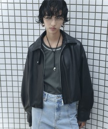 バルーンフェイクレザージャケット 秋服・冬服