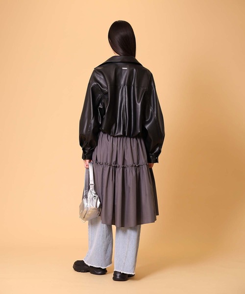 s*a様 バルーンレザージャケット ZARA］バルーンフェイクレザー ジャケット (ZARA/キッズアウター) 5644