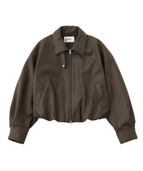 バルーンフェイクレザージャケット 秋服・冬服（ブルゾン