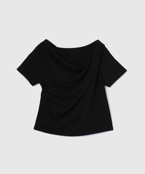 VICKY（ビッキー）の「アシンメトリードレープカットソー≪手洗い可能≫（Tシャツ/カットソー・レディース・ブラック/ライトグレー/オフホワイト・M）」の21枚目の写真