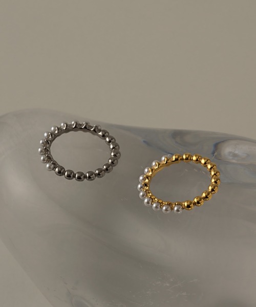 muku(ムク)の「RING/PEARL×BALL(リング・レディース・ゴールド/シルバー・FREE)」の1枚目の写真