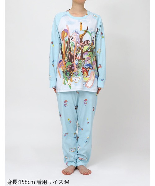 tsumori chisato SLEEP(ツモリチサト スリープ)の「綿100%(本体) パジャマ 長袖 長ズボン(ルームウェア/パジャマ・レディース・ブルー系その他/パープル系その他・LL)」の9枚目の写真