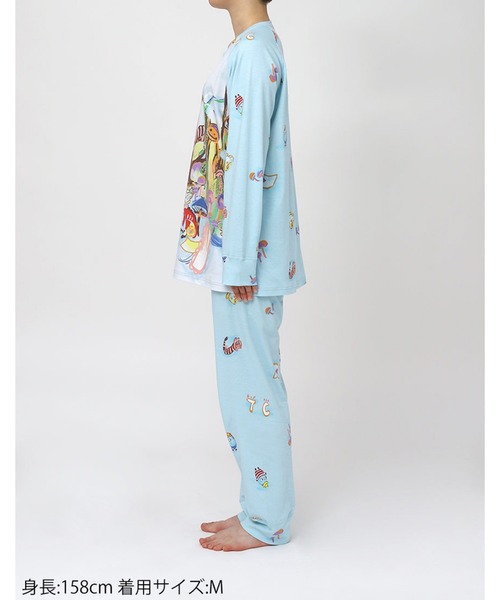 tsumori chisato SLEEP(ツモリチサト スリープ)の「綿100%(本体) パジャマ 長袖 長ズボン(ルームウェア/パジャマ・レディース・ブルー系その他/パープル系その他・LL)」の10枚目の写真