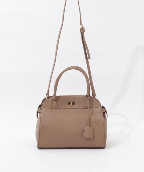 NOLLEY’S Sophi（ノーリーズソフィ）の「ひねり金具付きサイドクロストートバッグ（ショルダーバッグ・レディース・ベージュ/ブラック・FREE）」の9枚目の写真