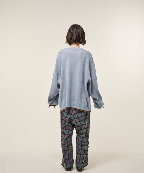 EFFECTEN(エフェクテン)の「【EFFECTEN】 BOB pullover knit(ニット/セーター・メンズ・ブラック/サックスブルー・FREE)」の4枚目の写真