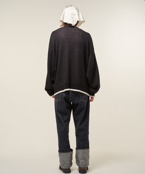 EFFECTEN(エフェクテン)の「【EFFECTEN】 BOB pullover knit(ニット/セーター・メンズ・ブラック/サックスブルー・FREE)」の9枚目の写真