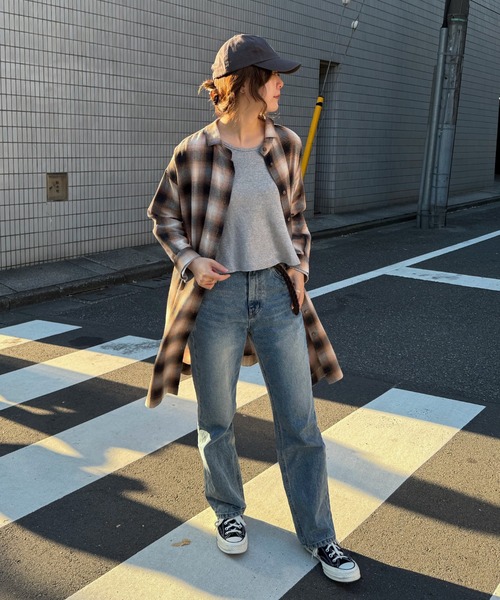 LBC（エルビーシー）の「コットンチェック3WAYワンピース（ワンピース・レディース・ブラック/パープル/ブラウン・M/L）」の7枚目の写真