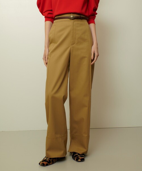 allureville(アルアバイル)の「ミリタリーツイルハイウェストパンツ(その他パンツ・レディース・ベージュ/チャコールグレー・2/1)」の2枚目の写真