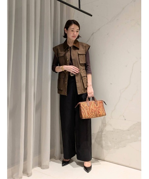 allureville(アルアバイル)の「ミリタリーツイルハイウェストパンツ(その他パンツ・レディース・ベージュ/チャコールグレー・2/1)」の5枚目の写真