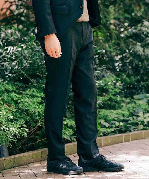 EDIFICE(エディフィス)の「SUPER 120’s ウールサキソニー テーパードパンツ【セットアップ着用可能】(スラックス・メンズ・ダークブルー/ネイビー/グリーン系その他/ベージュ系その他/ブラウン/ブラック/チャコールグレー・XX-LARGE/X-LARGE/LARGE/MEDIUM/SMALL/X-SMALL)」の6枚目の写真