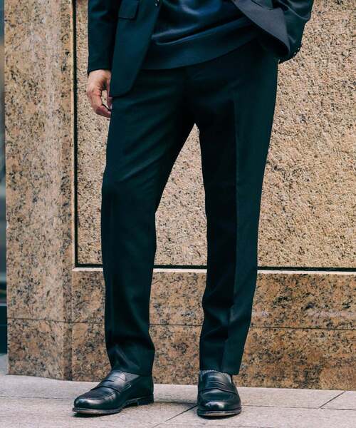 SUPER 120's ウールサキソニー テーパードパンツ【セットアップ