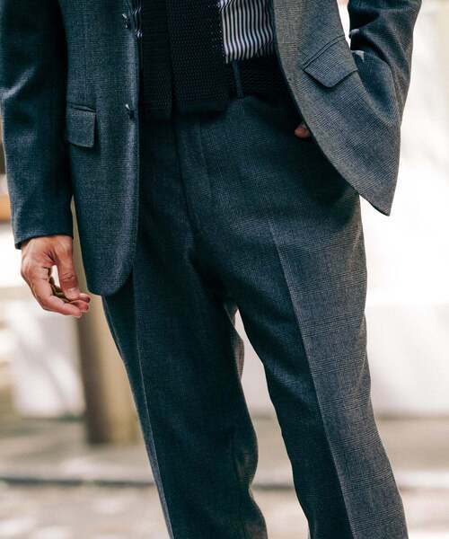 EDIFICE(エディフィス)の「SUPER 120’s ウールサキソニー テーパードパンツ【セットアップ着用可能】(スラックス・メンズ・ダークブルー/ネイビー/グリーン系その他/ベージュ系その他/ブラウン/ブラック/チャコールグレー・XX-LARGE/X-LARGE/LARGE/MEDIUM/SMALL/X-SMALL)」の20枚目の写真