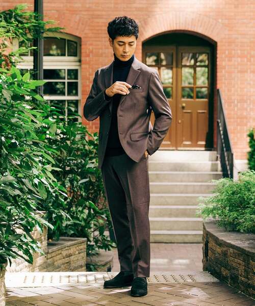 EDIFICE(エディフィス)の「SUPER 120’s ウールサキソニー テーパードパンツ【セットアップ着用可能】(スラックス・メンズ・ダークブルー/ネイビー/グリーン系その他/ベージュ系その他/ブラウン/ブラック/チャコールグレー・XX-LARGE/X-LARGE/LARGE/MEDIUM/SMALL/X-SMALL)」の19枚目の写真