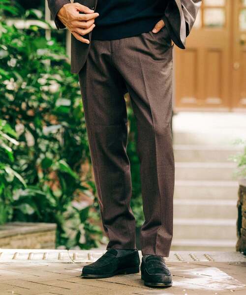 EDIFICE(エディフィス)の「SUPER 120’s ウールサキソニー テーパードパンツ【セットアップ着用可能】(スラックス・メンズ・ダークブルー/ネイビー/グリーン系その他/ベージュ系その他/ブラウン/ブラック/チャコールグレー・XX-LARGE/X-LARGE/LARGE/MEDIUM/SMALL/X-SMALL)」の16枚目の写真