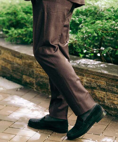 SUPER 120's ウールサキソニー テーパードパンツ【セットアップ着用