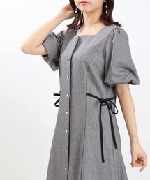 サイドリボンバルーンスリーブワンピース