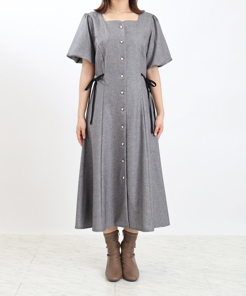 ASTORIA ODIER（アストリアオディール）の「サイドリボンバルーンスリーブワンピース（ワンピース・レディース・ブラック/ブラウン・MEDIUM/LARGE）」の17枚目の写真