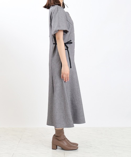 ASTORIA ODIER（アストリアオディール）の「サイドリボンバルーンスリーブワンピース（ワンピース・レディース・ブラック/ブラウン・MEDIUM/LARGE）」の18枚目の写真