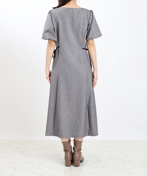 ASTORIA ODIER（アストリアオディール）の「サイドリボンバルーンスリーブワンピース（ワンピース・レディース・ブラック/ブラウン・MEDIUM/LARGE）」の19枚目の写真