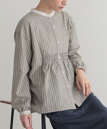 n'OrLABEL | 『ストライプクレリックブラウス』(シャツ/ブラウス)