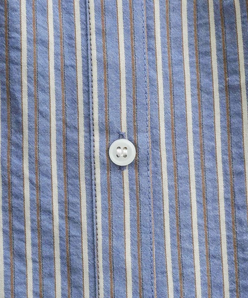 n'OrLABEL(ノアールレーベル)の「『ストライプクレリックブラウス』(シャツ/ブラウス・レディース・ベージュ/ブルー・2/1)」の8枚目の写真