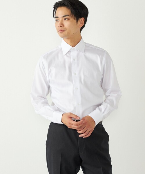 SHIPS Colors（シップス カラーズ）の「SHIPS Colors:ピンオックス ワイドカラー シャツ（ビジネスシャツ・メンズ・オフホワイト・38/39/40/41/42/43/37）」の15枚目の写真