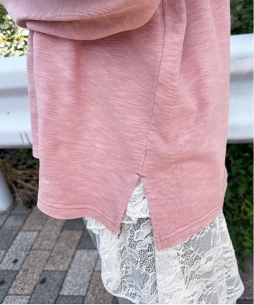 DOUBLE NAME(ダブルネーム)の「TUNING TONE ピグメントロンTEE(Tシャツ/カットソー・レディース・ブラック系その他/オフホワイト/ピンク・FREE)」の7枚目の写真