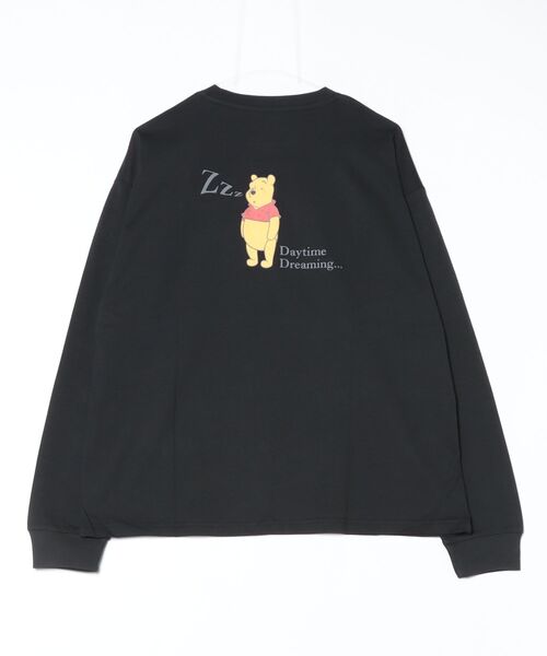 Disney（ディズニー）の「ディズニー  コットンロングTシャツ Pooh（Tシャツ/カットソー・レディース・ブラック/ブルーグレー/ホワイト・L/XL/S/M）」の5枚目の写真