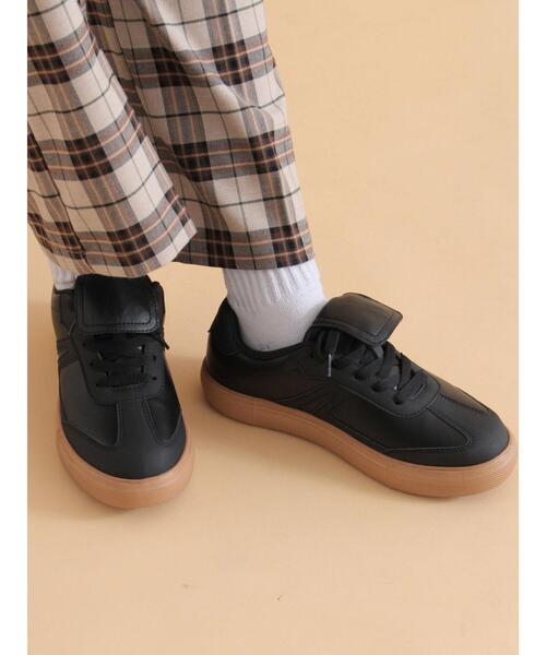 ehka sopo（エヘカソポ）の「折り返しタンスニーカー（スニーカー・レディース・ブラック/オフホワイト/ベージュ・M/L）」の2枚目の写真