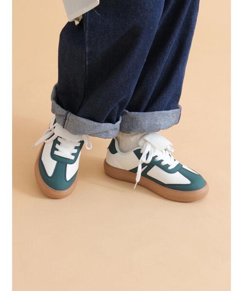 ehka sopo（エヘカソポ）の「折り返しタンスニーカー（スニーカー・レディース・ブラック/オフホワイト/ベージュ・M/L）」の4枚目の写真