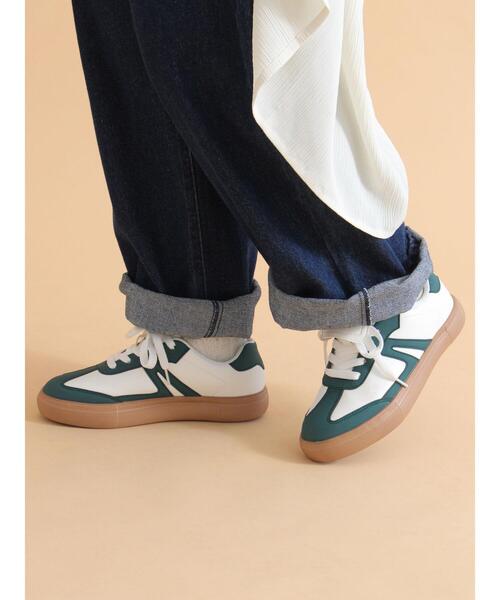 ehka sopo（エヘカソポ）の「折り返しタンスニーカー（スニーカー・レディース・ブラック/オフホワイト/ベージュ・M/L）」の5枚目の写真