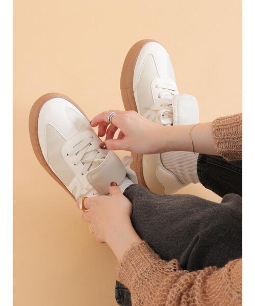 ehka sopo（エヘカソポ）の「折り返しタンスニーカー（スニーカー・レディース・ブラック/オフホワイト/ベージュ・M/L）」の14枚目の写真