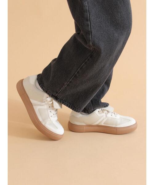 ehka sopo（エヘカソポ）の「折り返しタンスニーカー（スニーカー・レディース・ブラック/オフホワイト/ベージュ・M/L）」の15枚目の写真