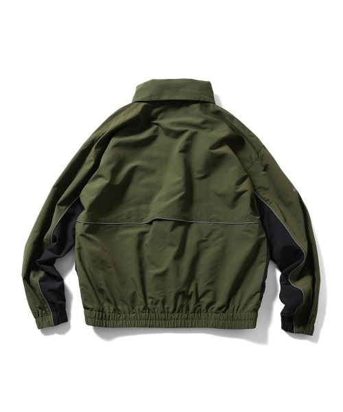 LFYT（エルエフワイティー）の「LFYT ラファイエット【Lafayette】- ナイロン トラック ジャケット【SUPPLEX NYLON TRACK JACKET LA251001】（ナイロンジャケット・メンズ・オリーブ系/ブラック・XL/L/XXL/M）」の4枚目の写真