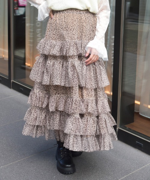 セール】ペチ付フリルチュールスカート（スカート）｜axes femme