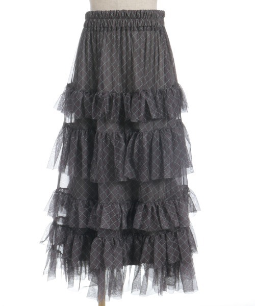 axes femme（アクシーズファム）の「ペチ付フリルチュールスカート（スカート・レディース・チャコール/ブラック/ブラウン・FREE）」の16枚目の写真