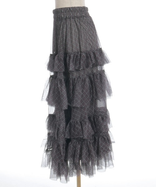 axes femme（アクシーズファム）の「ペチ付フリルチュールスカート（スカート・レディース・チャコール/ブラック/ブラウン・FREE）」の17枚目の写真